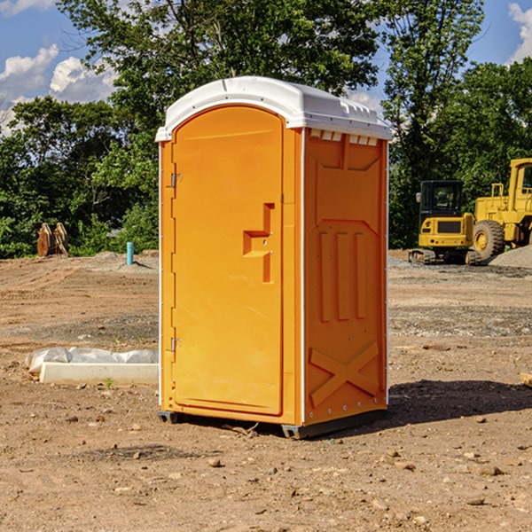 how often are the portable restrooms cleaned and serviced during a rental period in Colfax WV